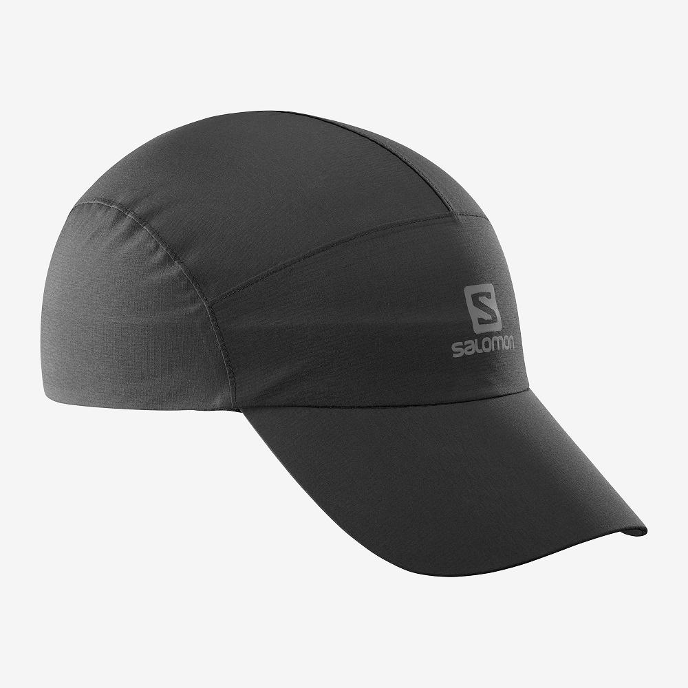SALOMON WATERPROOF Philippines - Men's Caps - Black | 027569-UNO